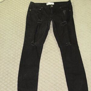 RSQ Jeans Women's Size 9 Ibiza Skinny Distressed Low Rise Black Jeans